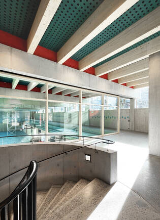 Turnhalle mit Tagesstruktur - Foto: Esch Sintzel Architekten