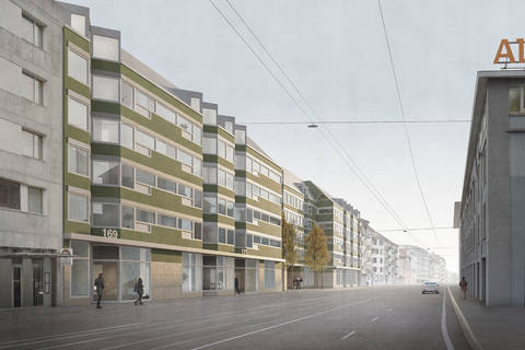 Aussenbild Strasse - Visualisierung: Zünd