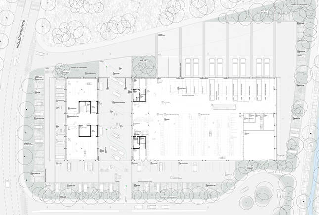 Grundriss Erdgeschoss mit Umgebung