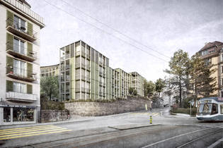 Aussenbild Strassenseite - Visualisierung: Studio 12