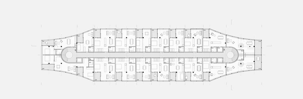 Grundriss 3. - 6. OG (Wohnen)