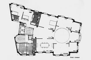 Wohnhalle: Auguste Perret, Wohnhaus Rue Raynouard, Paris, 1930