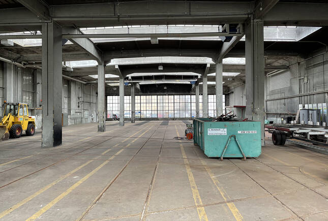 Die Urhalle bleibt und wird zum Mittelpunkt der Anlage