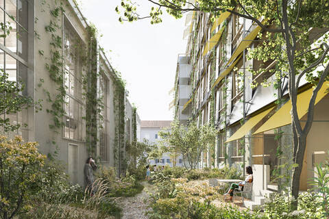 Grüne Dichte: Gartenbänder und schmale Pfade - Visualisierung: Maaars