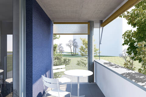 Visualisierung Wohnung - Loggia