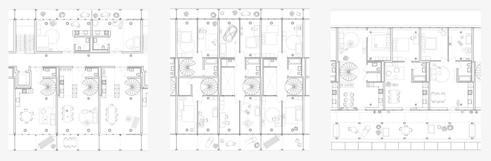 Grundriss 3. bis 5. Obergeschoss