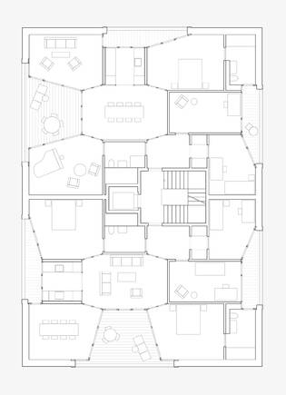 Wohnhalle: Grundriss Haus «Pensimo»