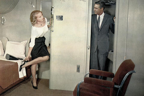 Reisen ohne Gepäck, aber mit allem Komfort: Filmstill aus «North by Northwest»,  Alfred Hitchcock, 1959