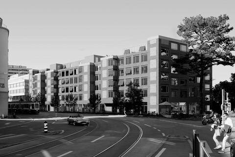 Gesicht zur Stadt: Der neue Schlussstein an der Seestrasse - Visualisierung: Studio Blomen