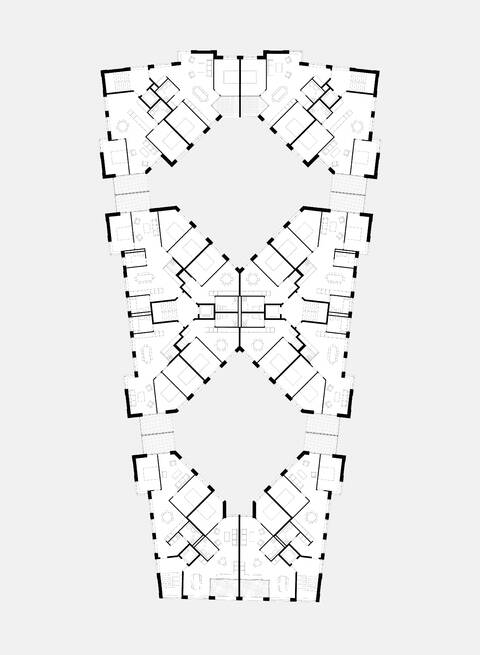 Grundriss 1. und 3. Obergeschoss